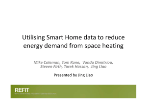 Utilising Smart Home data to reduce energy demand from space