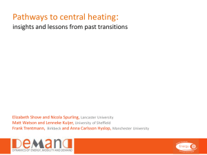 Pathways to central heating