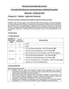 Category A1 – Bedsits - Wrexham County Borough Council