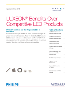 LUXEON Benefits Over Competitive LED Products