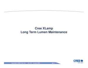 Cree XLamp Long Term Lumen Maintenance