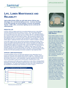 life, lumen maintenance and reliability