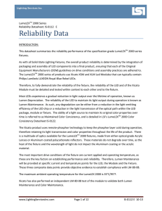 Reliability Data - Lighting Services Inc