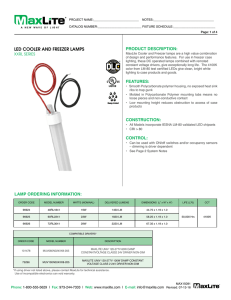 led cooler and freezer lamps