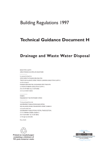 Drainage and Waste Water Disposal