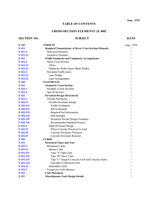 TABLE OF CONTENTS CROSS-SECTION ELEMENTS (E 400