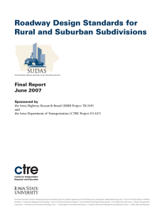Roadway Design Standards for Rural and Suburban Subdivisions