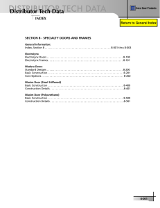 Section 08 - Specialty Doors and Frames