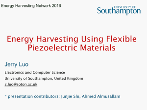 Energy Harvesting Using Flexible Piezoelectric Materials