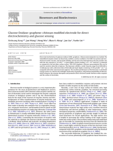 Biosensors and Bioelectronics Glucose Oxidase–graphene