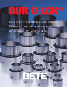 DUR O LOK® couplings are all-purpose, lightweight connectors