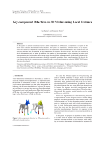 Key-component Detection on 3D Meshes using Local Features