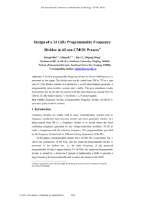 Design of a 24 GHz Programmable Frequency Divider in 65