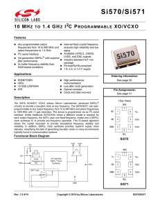 Si570/Si571 Data Sheet -- 10 MHz to 1.4 GHz I2C Programmable