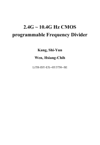 2.4 G~ 10.4 G Hz CMOS programmable Frequency Divider