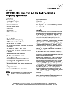 SKY72300-362: Spur-Free, 2.1 GHz Dual Fractional