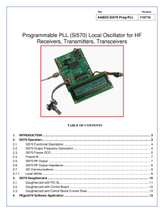 Programmable PLL (Si570) Local Oscillator for HF Receivers