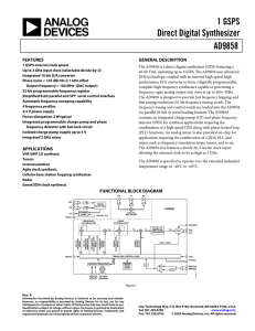 AD9858 1 GSPS Direct Digital Synthesizer Data Sheet (REV. 0)