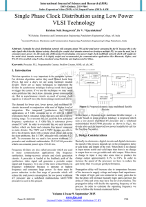 Single Phase Clock Distribution using Low Power VLSI Technology