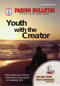 Youth with the Creator - The Mar Thoma Parish, Dubai
