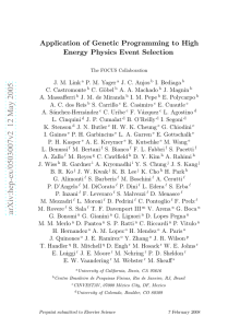 Application of Genetic Programming to High Energy Physics Event