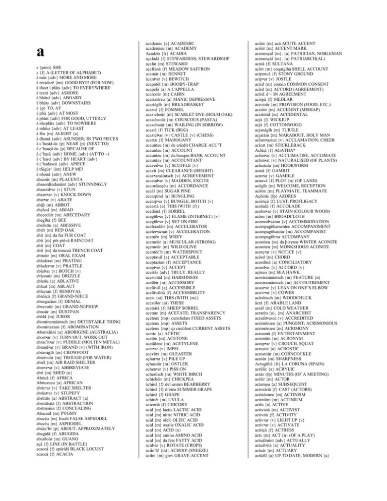 Talossan To English Dictionary Las Provincuns Del Regipats