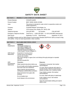 safety data sheet - Port-A-Cool