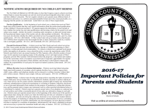 Student Handbook - Sumner County Schools