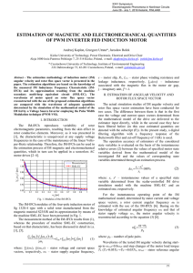 estimation of magnetic and electromechanical quantities of pwm
