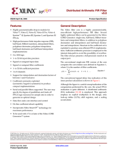 Distributed Arithmetic FIR Filter