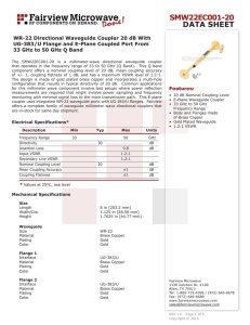 WR-22 Directional Waveguide Coupler 20 dB With UG