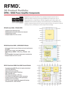 3G Product Portfolio: GPRS / EDGE Power Amplifier