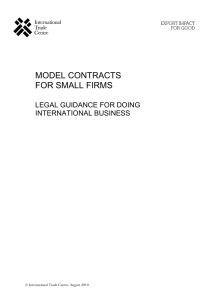 model contracts for small firms