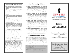sign guidelines - City of New Bern