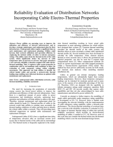 Reliability Evaluation of Distribution Networks Incorporating Cable