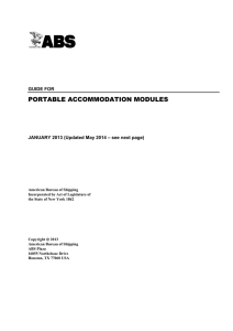 portable accommodation modules