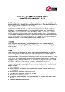 new hot bitumen storage tank construction guidelines
