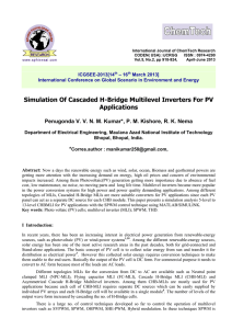 Simulation Of Cascaded H-Bridge Multilevel Inverters