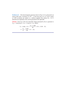 Problem 6.12 The electromagnetic generator shown in Fig. 6