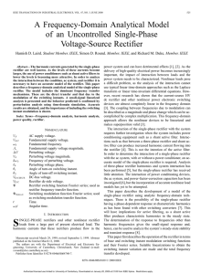 A frequency-domain analytical model of an uncontrolled single