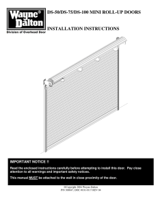 ds-50/ds-75/ds-100 mini roll-up doors installation