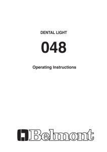 Operating Instructions DENTAL LIGHT