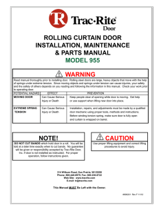 955 Door Installation Manual