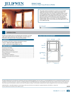 PRODUCT GUIDE Aluminum Single-Hung Windows