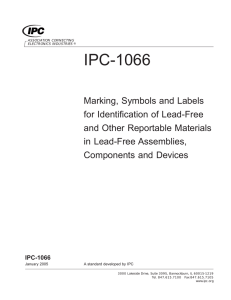 Marking, Symbolsand Labels for Identification of Lead-Free