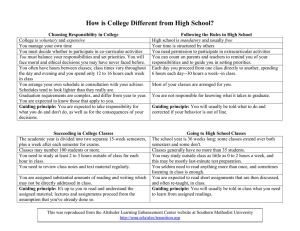 High School vs. College