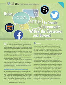 Within the Classroom and Beyond Community to Create Using