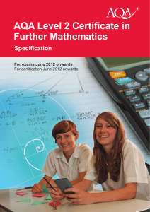 iGCSE Further Maths accredited specification