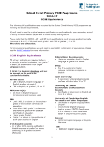 approved equivalent qualifications