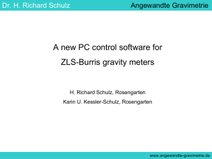 A new PC control software for ZLS-Burris gravity meters